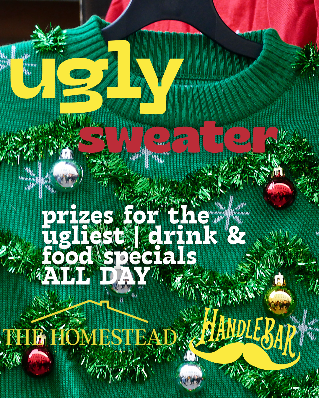 Ugly sweater party at Homestead, Carbondale