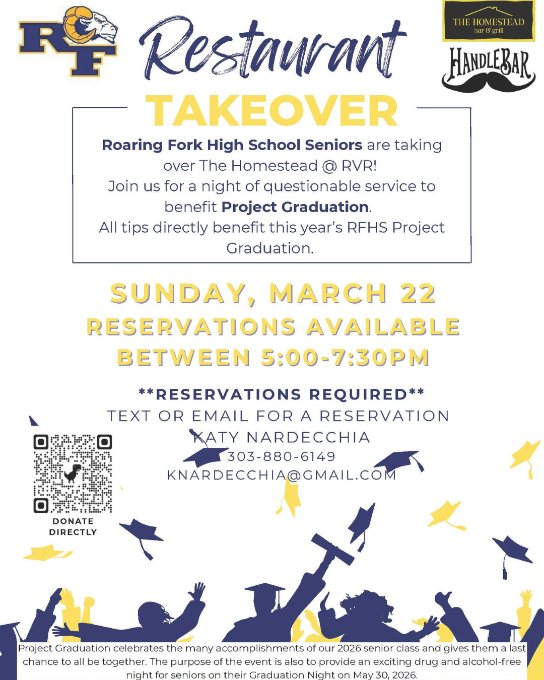 RFHS Project graduation fundraiser at the Homestead