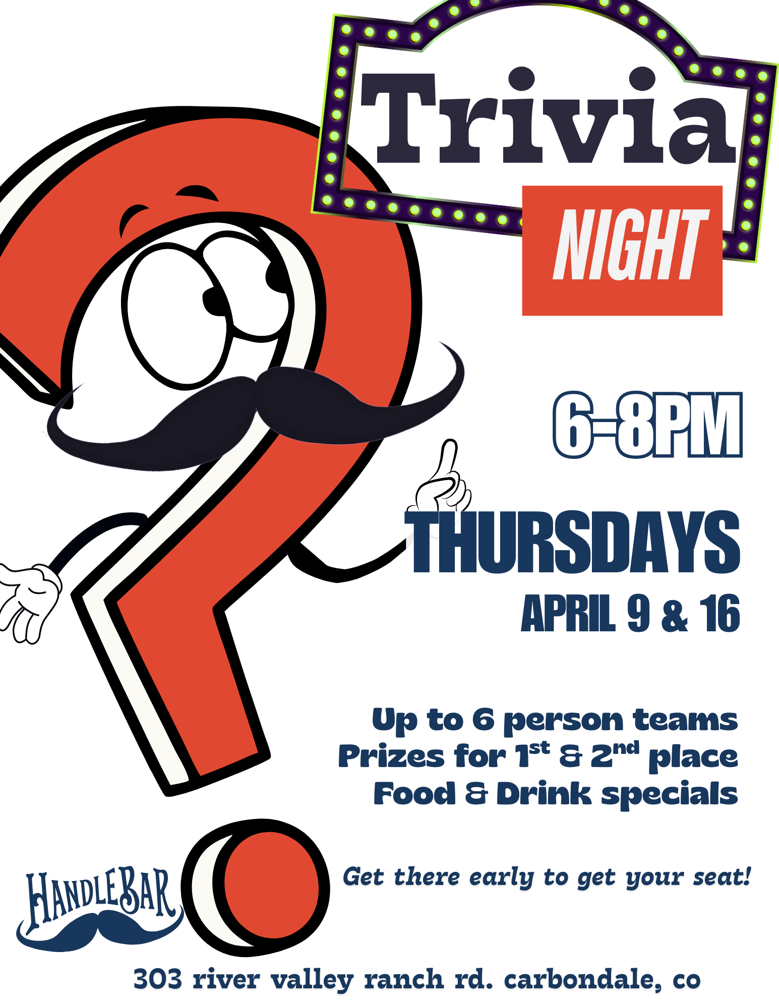 April trivia nights at the Homestead in Carbondale
