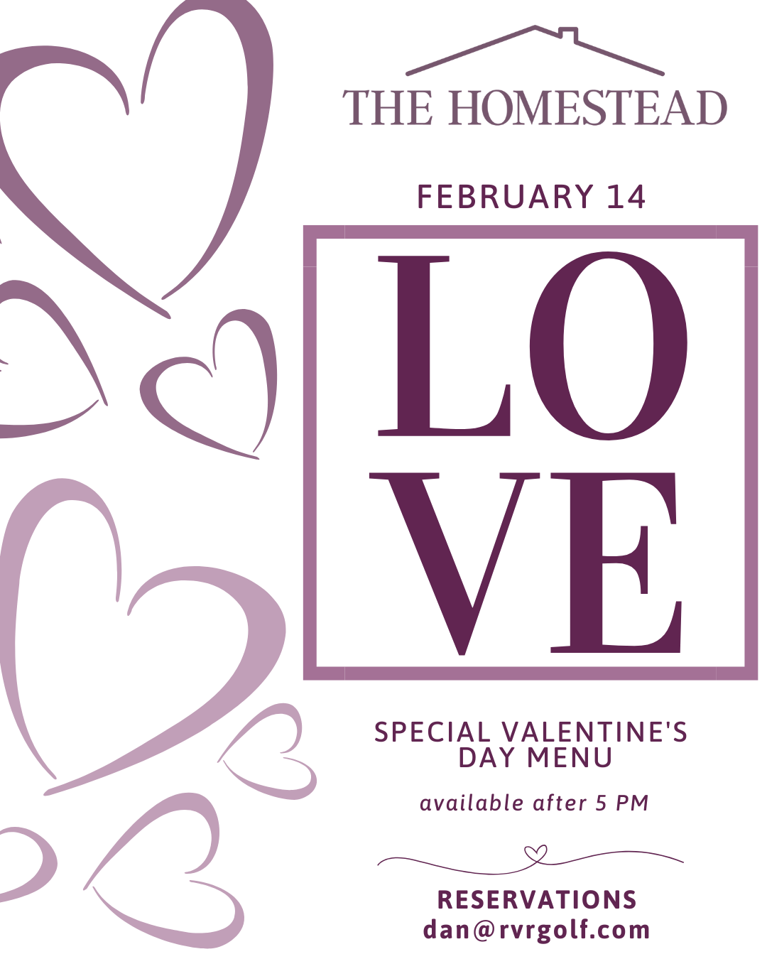 Valentine dinner at the Homestead Carbondale